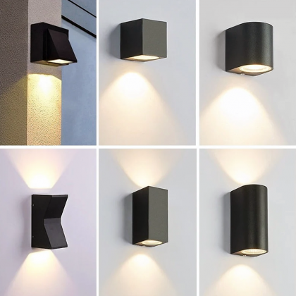 Modern LED Up-Down Outdoor Wall Sconce, IP65 Waterproof Exterior Wall Light