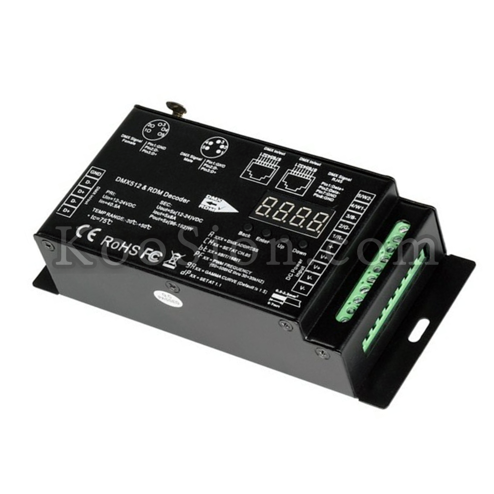 KooSion 5-Channel DMX512 RDM Decoder for Professional Lighting