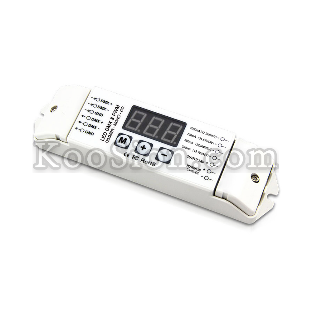 KooSion Single Channel Constant Current DMX512 and PWM Decoder with Digital Display